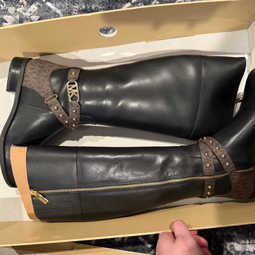Michael Kors Black And Brown Winter Boots